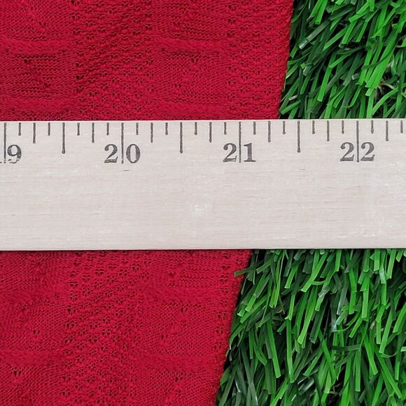 Vintage 70s Disco Hippie Button Shirt M/L 21x29 Red Textured - Picture 5 of 13